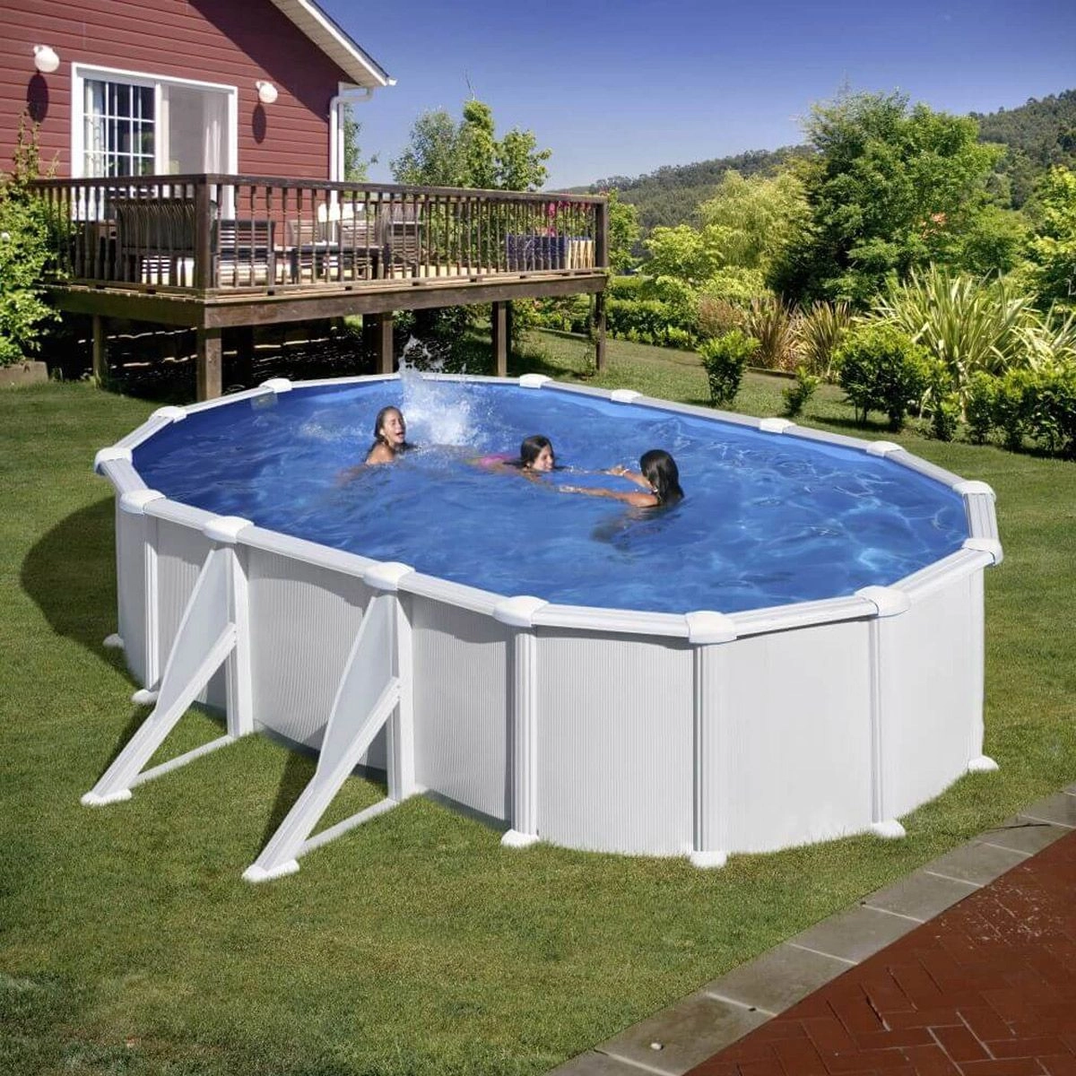 Piscine Hors-sol Acier 7,44 X 5,75 X 1,32 M Gre 1 Piscine Hors-sol Acier 7,44 X 5,75 X 1,32 M Gre
