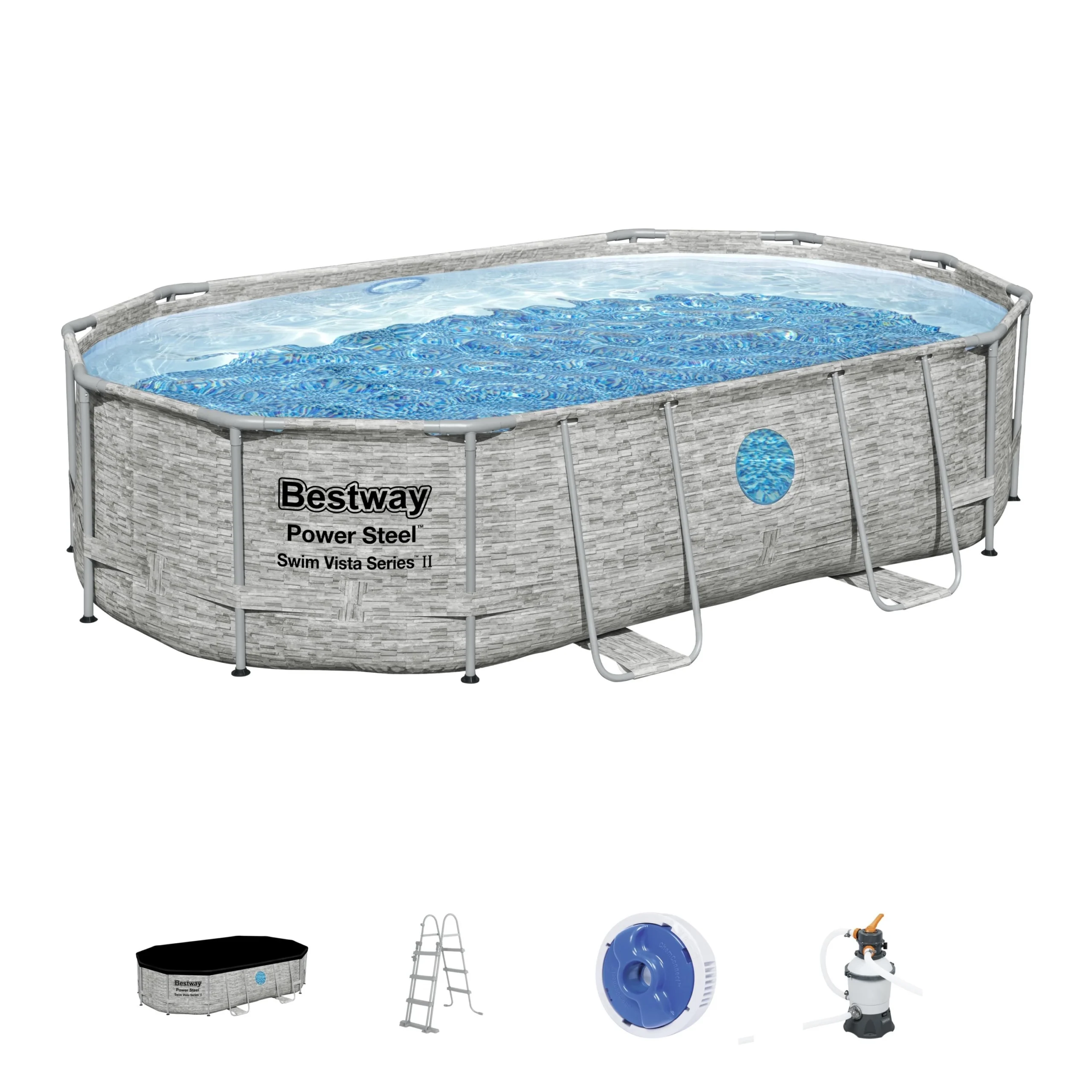 Piscine Hors-sol Power Steel Vista 4,88 X 3,05 X 1,07 M Bestway 2 Piscine Hors-sol Power Steel Vista 4,88 X 3,05 X 1,07 M Bestway – Image 2